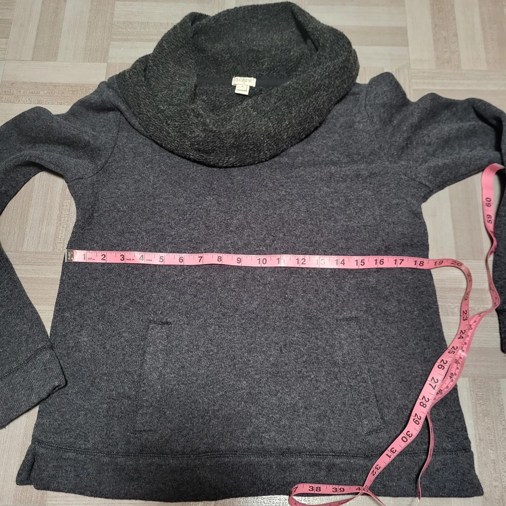 -J. Crew Charcoal Cowl Neck Sweater